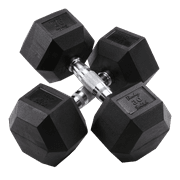 Body Solid SDRS550 Rubber Hex Dumbbell Set - 5-50lbs