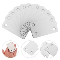 BESTOYARD 10Pcs Stainless Steel Flat Metal Brackets with Holes for Wood Joints and Furniture Support