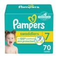 thumbnail image 1 of Pañales Pampers Swaddlers ultrasuaves, tamaño 7, 70 unidades, 1 of 8