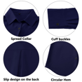 thumbnail image 3 of Weardear Blouses for Women Dressy Casual Long Sleeve Button Down Shirt Collared Work Office Business Chiffon Blouse Shirt Tops, 3 of 7