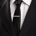 thumbnail image 6 of Bradem Men's Formal Metal Tie Pin&nbsp;- Silver Simple Bar Clasp, Business & Fashion Necktie Accessory, 6 of 9