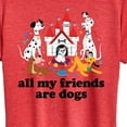 thumbnail image 3 of Disney Classics - Cats & Dogs - All My Friends Are Dogs - Women's Short Sleeve Graphic T-Shirt, 3 of 5
