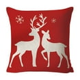 thumbnail image 7 of Dmlowu Christmas Pillow Covers 18x18, Red Merry Christmas Pillow Covers for Couch, Extra Soft Warm Throw Pillow Covers for Holiady Party Christmas Decorations, 7 of 7