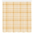 thumbnail image 2 of Ambesonne Plaid Shower Curtain, Stripes Forming Squares Print, 69"Wx75"L, Mustard White, 2 of 4