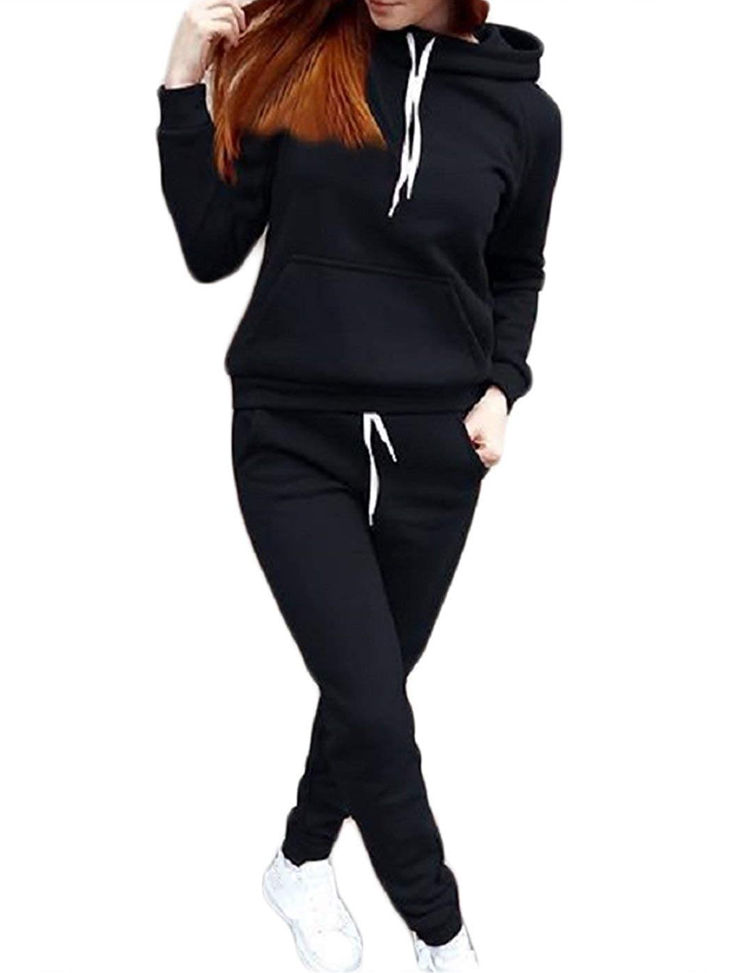 JYYYBF Women's Tracksuit Set 2 Piece Hooded Sweatshirt Sweatpants