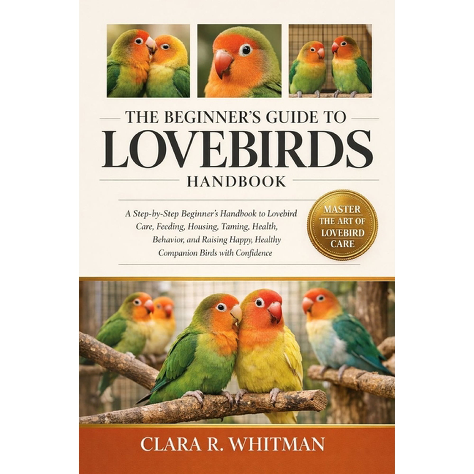 The Beginner's Guide to Lovebirds: A Step-by-Step Beginner's Handbook to Lovebird Care, Feeding, Housing, Taming, Health, (Paperback)