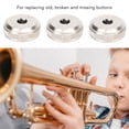 thumbnail image 4 of 3Pcs Trumpet Valve Cap, Silver Trumpet Valve Buttons, Metal Silver Screw Piston for Trumpet Replacement Musical Instrument Accessories (Bottom Cover OE: 5615Q0), 4 of 9