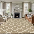 thumbnail image 2 of Area Rug 72×108in, Moroccan Geometric Retro Linen Floor Carpet Living Room Rug, Mid Century Pattern Non-Slip Welcome Mat Indoor Rugs for Bedroom Dining Room, 2 of 9