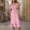 Pink, variant on Flowy Dresses For Women Sevevn Women's Summer Short Dresses Short Sleeve Solid Color Loose Off-Shoulder Midi Dress Casual Dresses For Women