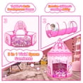 thumbnail image 6 of Wilwolfer Kids Tunnel Tent for Girls with Baby Ball Pit for Toddlers Indoor Outdoor Polyester Toys(Pink), 6 of 8