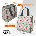thumbnail image 3 of Pioneer Flower Floral Print Pattern Insulated Lunch Bag for Women Men, Large Portable Soft Cooler Tote, Thermal Food Storage Bag with Pearl Cotton, 8.66L, 8.75"x5.75"x9.5", 3 of 6
