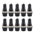 thumbnail image 4 of Black Fuse Holder, Fuse Tube Protector, 10A 250V  Auto Stereo Glass Tube Fuse Panel Install The Chassis 10pcs, 4 of 8