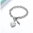 thumbnail image 4 of Cremation Jewelry Angel Wing Heart Urn Bracelet for Ashes for Women With Birthstone Heart Link Bracelet Keepsake Memorial Pendant for Family/mom/sister/grandparents, 4 of 6