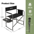 thumbnail image 2 of Young Wood Outdoor Black Director's Folding Chair, 1pc, 2 of 6