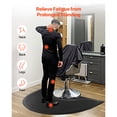 thumbnail image 3 of KFFKFF Salon Mat for Hair Stylist, 3 x 4 FT Semi-circle Chair Mat, 1/2-inch Thick Anti-Fatigue Barber Floor Mat with Round Cut Out, Easy-to-Clean PVC Surface & Anti-Trip Beveled Edges, 3 of 9