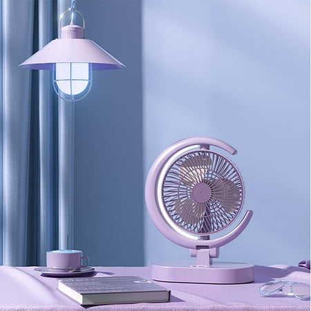 

Yyeselk Table Fan Rechargeable Battery Operated Desk Fan with Auto Oscillation 90 Foldable Ultra Quiet 3 Speeds With Night Light Portable Air Circulator Fan For Bedroom Home Desktop