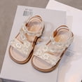 thumbnail image 7 of MEZZALL Child Girls Sandals With Bow Design Adjustable Straps Toddler Kids Casual Outdoor Spring Summer Fall Daily Fashion Versatile Princess Shoes Solid Color Footwear, 7 of 7