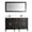 Espresso, variant on Vanity Art 60 in. W Double Sink Modern Bathroom Vanity with Carrara Marble Stone Top and Free Mirror