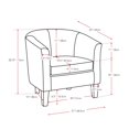 thumbnail image 4 of CorLiving Antonio Bonded Leather Tub Chair, 4 of 4