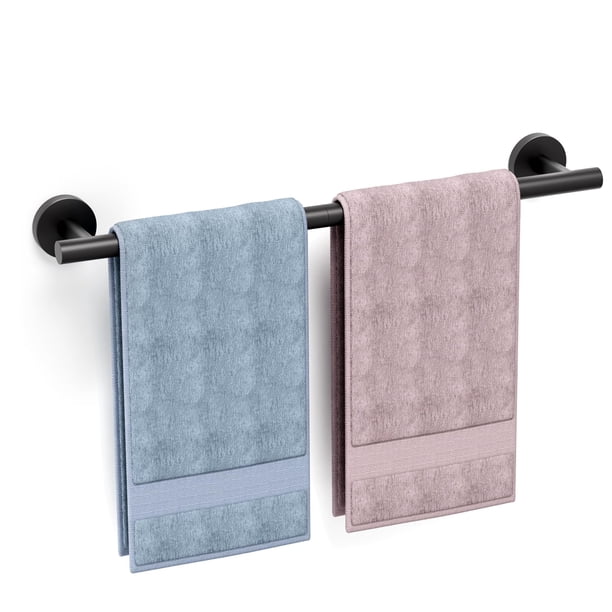 Toallero Negro Mate Toalleros De 18 Pulgadas Para Baño Montado En La Pared Sus304 Toallero De Baño De Acero Inoxidable Longitud Total Barras De Toalla De 20,4 Pulgadas