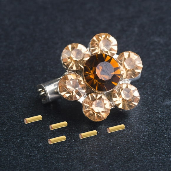 OULII 50Pcs Golden Lapel Pin Backings with Safety Caps for Easy and Secure Jewelry Making