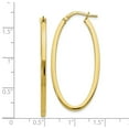 thumbnail image 3 of 10K Yellow Gold Earring Hoop Women'S 41 mm 25 Polished Oval Hinged Earrings, 3 of 3