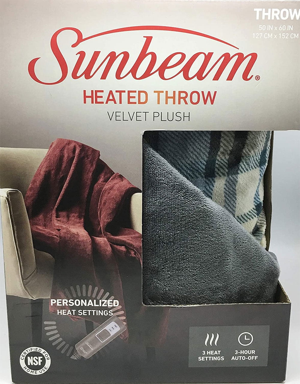 Sunbeam Heated Plush Electric Blanket