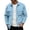 Sky Blue, variant on Mens Long Sleeve Jacket Casual for Men Polyester Lapel Multi-Pocket Workwear Blouse Solid Color