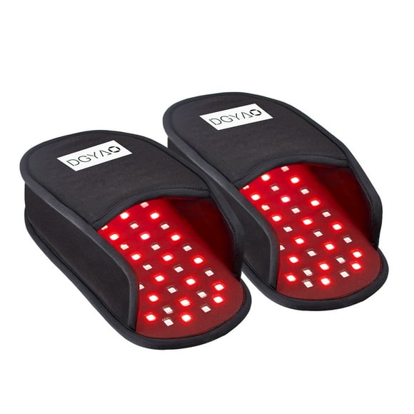 DGYAO Infrared & Red Light Therapy Device Slippers for Feet Pain Relief Upgrade Techonology (2Pads)