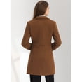 thumbnail image 3 of Abrigo para Mujer con Solapa y Botones Abrigo de Invierno marrón XS, 3 of 5