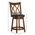 thumbnail image 4 of Home Square 23.5" Carmen Wood Counter Stool in Rustic Oak Brown - Set of 2, 4 of 11