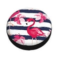 thumbnail image 3 of Balery Pink Flamingostire Cover Waterproof Dust-Proof, Universal Spare Wheel Tire Cover For Trailer, Rv, Suv Truck And Vehicle Camper Accessories-15 Inch, 3 of 9