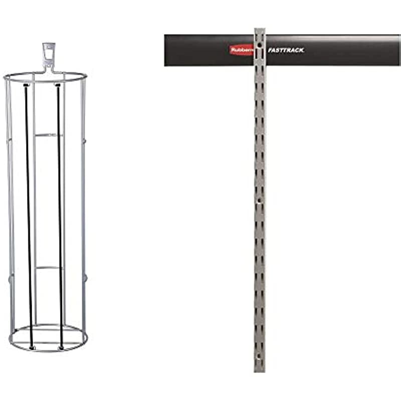Rubbermaid Fasttrack Garage Storage Vertical Ball Rack & Fasttrack