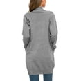 thumbnail image 6 of MLANM Essential Solid Open Front Long Knited Cardigan Sweater for Women, XL Grey, 6 of 6