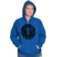 thumbnail image 4 of Lion Jungle Symbolic Spirit Animal Zip Up Hoodie Men's Women's Brisco Brands L, 4 of 6