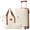 Brown white, variant on 20 Inch 3-Piece Carry On Luggage Set - Lightweight ABS Hardshell Suitcase with Spinner Wheels for Business Travel & Weekend Getaways,Brown white