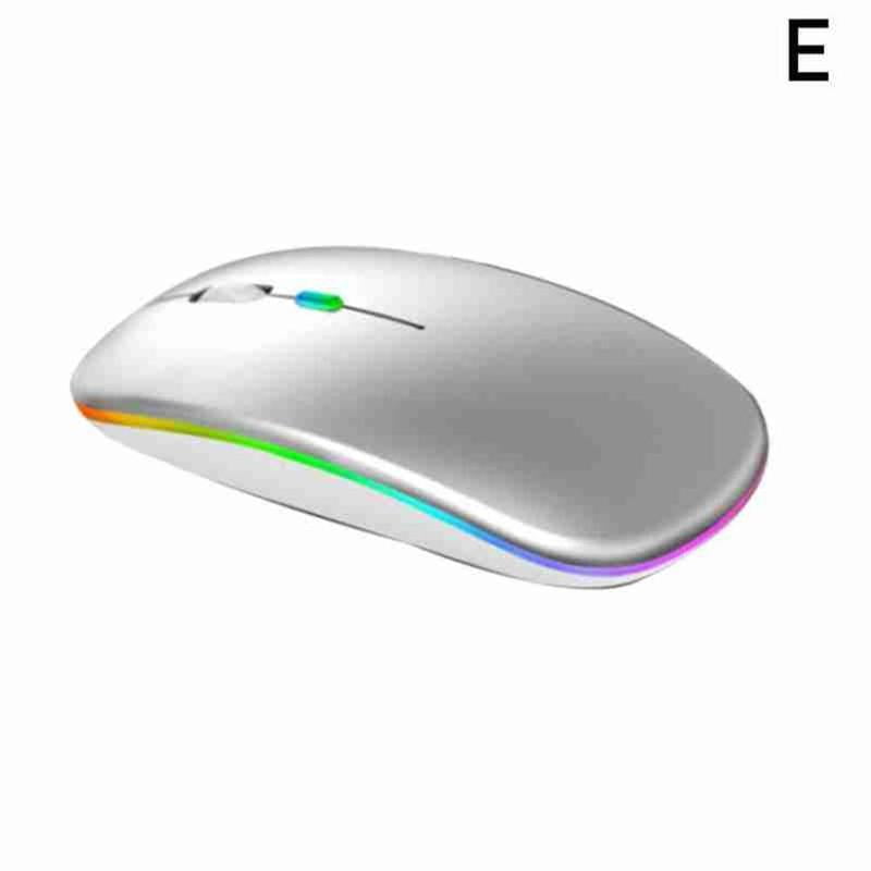 Wireless Bluetooth 5.1 Dual Mode Mouse LED Rechargeable Mice For Computer Y8B4