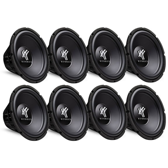 HIFONICS 12" 800 Watt 4 Ohm DVC Car Audio Subwoofer Power Bass Sub (8 Pack)