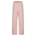 thumbnail image 5 of Annhoo Striped Pants for Women Casual High Waisted Straight Leg Trousers Plus Size Loose Pajama Pants with Pockets, 5 of 6