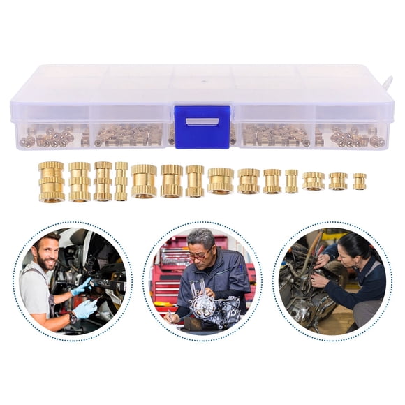 WHAMVOX Cylindrical Knurled Nut 330Set for Woodworking and Plastic Injection Molding