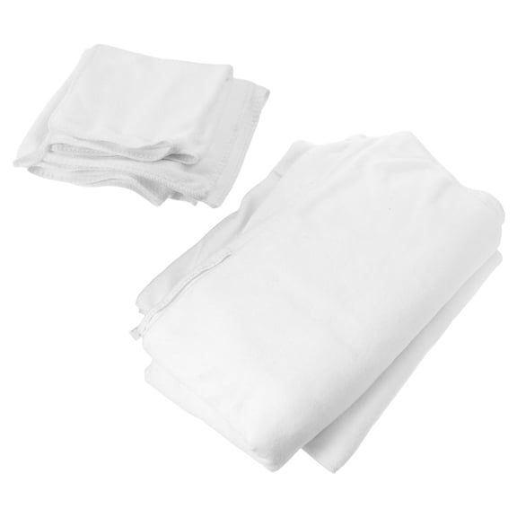MOKKHNB 4Pcs White Cotton Towel Set Soft Absorbent Bath Towels for Home and Hotel Use