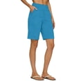 thumbnail image 5 of YueHuiYing Womens Bermuda Golf Shorts Inseam - Quick Dry Active Shorts with Pockets Athletic and Breathable, 5 of 5