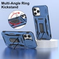 thumbnail image 4 of Phone Case for iPhone 15 Pro Case with Slide Camera Cover Shockproof 15 Pro Phone Case with 360°Rotate Magnetic Ring Stand for 15 Pro 6.1 inch 2023 - Blue, 4 of 12