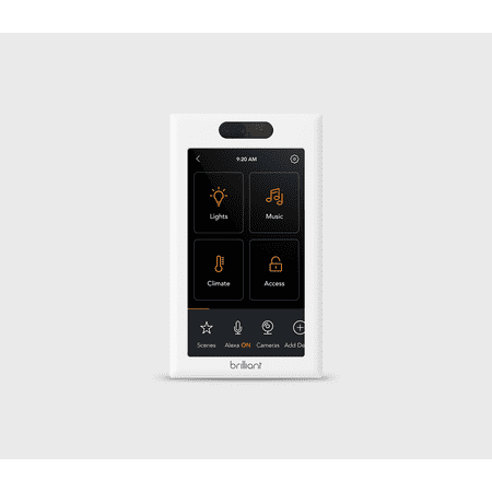 Brilliant - Wi-Fi Smart 1-Switch Home Control Panel with Voice Assistant - White