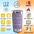 thumbnail image 6 of Psychologist Gift Mental Health 20oz Tumbler with Lid and Straw Therapist Stainless Steel Insulated Tumbler She Believed She Could So She Did Travel Cup (Psychologist-She believed), 6 of 6