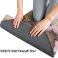 thumbnail image 3 of Pink Highland Cow Flower Pattern Hot Yoga Mat Towel Non Slip for Hot Yoga - Quick-Drying Yoga Mat Cover with 4 Corner Pockets with Travel Bag - Hot Yoga Towel Non Slip 70"x26", 3 of 6
