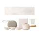 thumbnail image 1 of Juego de té de viaje japonés Juego de té chino con bolsa portátil 1 tetera y 3 Blanco, 1 of 9