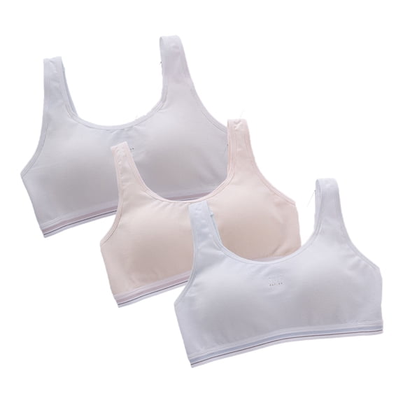 LYMAYTER ‌Big Girls Sports Bra 9-13 Thin Cotton Wireless Comfort Daily Wear Summer‌ for Training Bra 75-90A