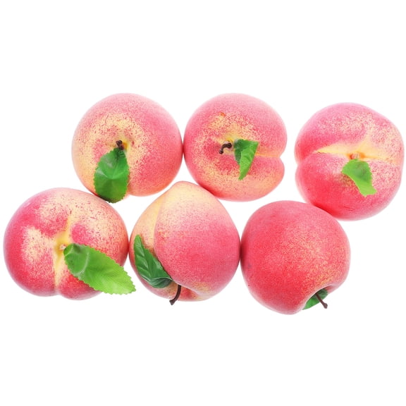 Raindrops 6-Pack Artificial Peach Foam Decorations for Home, Kitchen, Photography Props, Event Decor, Round Peach Ornaments