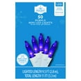 thumbnail image 6 of (3 pack) 50-Count Purple LED Mini Christmas Lights with White Wire, 11', Holiday Time, 6 of 7